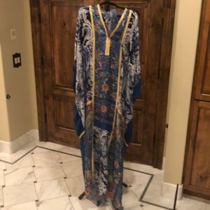 Roberto Cavalli NWT Gold Metallic Caftan